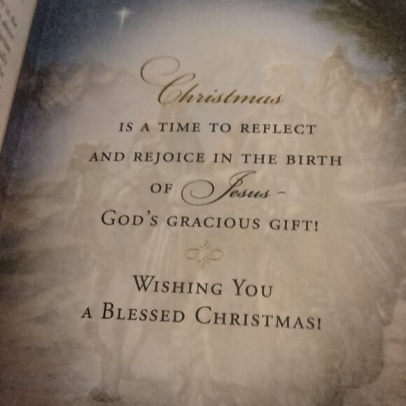 Gods Gift Christmas Card We Three Wise Men Gifts of Magi Story Song Word USA - Picture 3 of 6